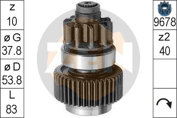 ERA ZN0954 - Ведущая шестерня, бендикс, стартер autospares.lv