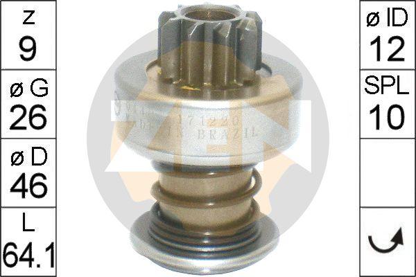 ERA ZN0442 - Ведущая шестерня, бендикс, стартер autospares.lv