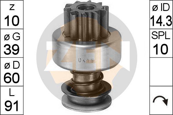 ERA ZN0419 - Ведущая шестерня, бендикс, стартер autospares.lv