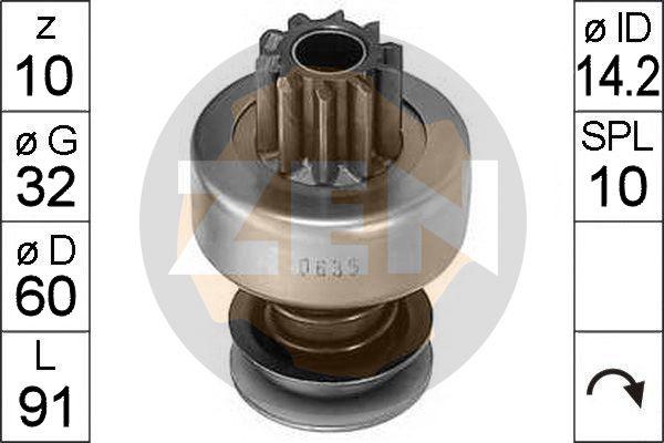 ERA ZN0635 - Ведущая шестерня, бендикс, стартер autospares.lv