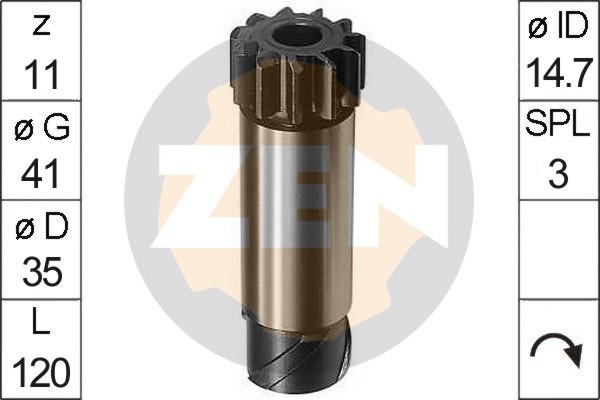 ERA ZN0036 - Ведущая шестерня, бендикс, стартер autospares.lv