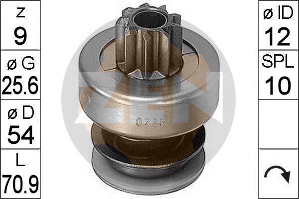 ERA ZN0228 - Ведущая шестерня, бендикс, стартер autospares.lv