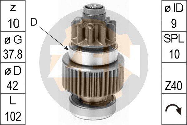 ERA ZN1097 - Ведущая шестерня, бендикс, стартер autospares.lv