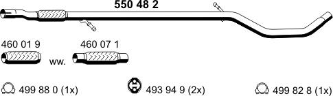ERNST 550482 - Труба выхлопного газа autospares.lv