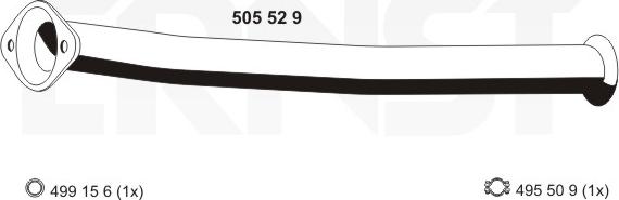 ERNST 505529 - Труба выхлопного газа autospares.lv