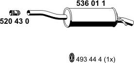 ERNST 536011 - Глушитель выхлопных газов, конечный autospares.lv