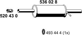 ERNST 536028 - Глушитель выхлопных газов, конечный autospares.lv