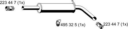 ERNST 645072 - Средний глушитель выхлопных газов autospares.lv