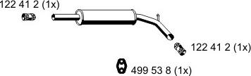 ERNST 640008 - Средний глушитель выхлопных газов autospares.lv