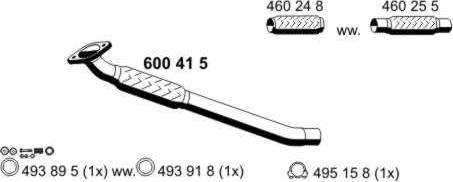 ERNST 600415 - Труба выхлопного газа autospares.lv