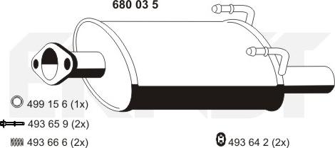 ERNST 680035 - Глушитель выхлопных газов, конечный autospares.lv