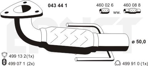 ERNST 043441 - Труба выхлопного газа autospares.lv