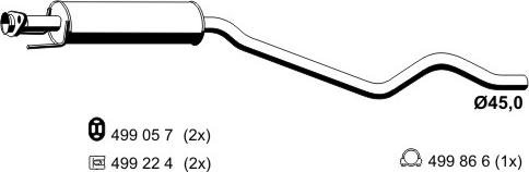 ERNST 042093 - Предглушитель выхлопных газов autospares.lv