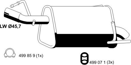 ERNST 057011 - Глушитель выхлопных газов, конечный autospares.lv