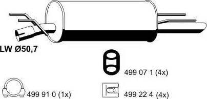 ERNST 024235 - Глушитель выхлопных газов, конечный autospares.lv
