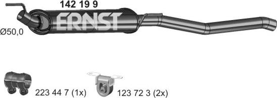 ERNST 142199 - Глушитель выхлопных газов, конечный autospares.lv