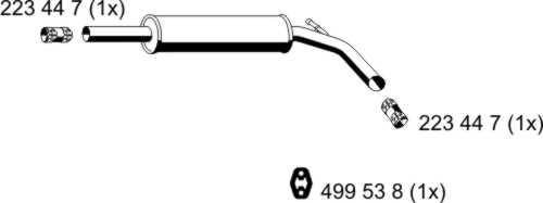 ERNST 121163 - Средний глушитель выхлопных газов autospares.lv