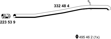 ERNST 332484 - Труба выхлопного газа autospares.lv