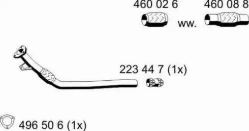ERNST 244572 - Труба выхлопного газа autospares.lv