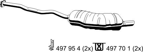 ERNST 283151 - Глушитель выхлопных газов, конечный autospares.lv