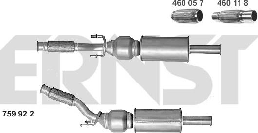 ERNST 759922 - Катализатор autospares.lv