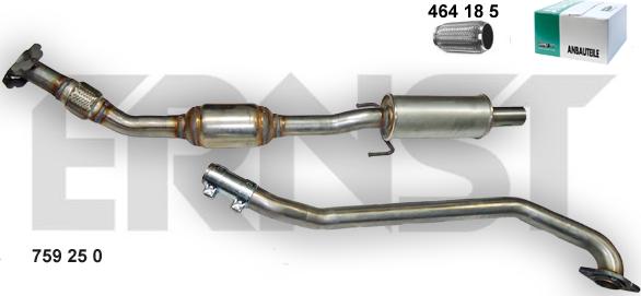 ERNST 759250 - Катализатор autospares.lv