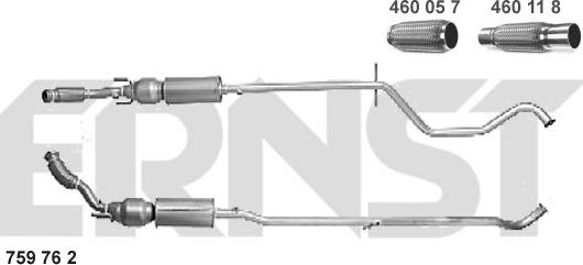 ERNST 759762 - Катализатор autospares.lv