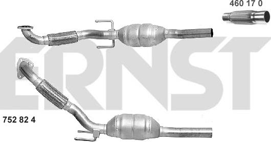 ERNST 752824 - Катализатор autospares.lv