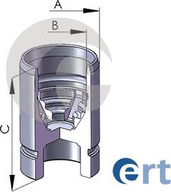 ERT 150553-C - Поршень, корпус скобы тормоза autospares.lv