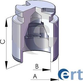 ERT 150577-C - Поршень, корпус скобы тормоза autospares.lv