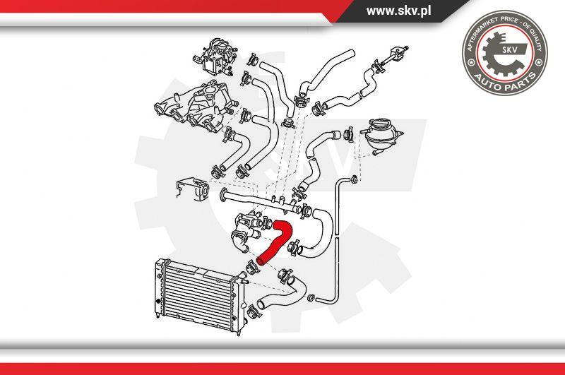 Esen SKV 43SKV717 - Шланг радиатора autospares.lv