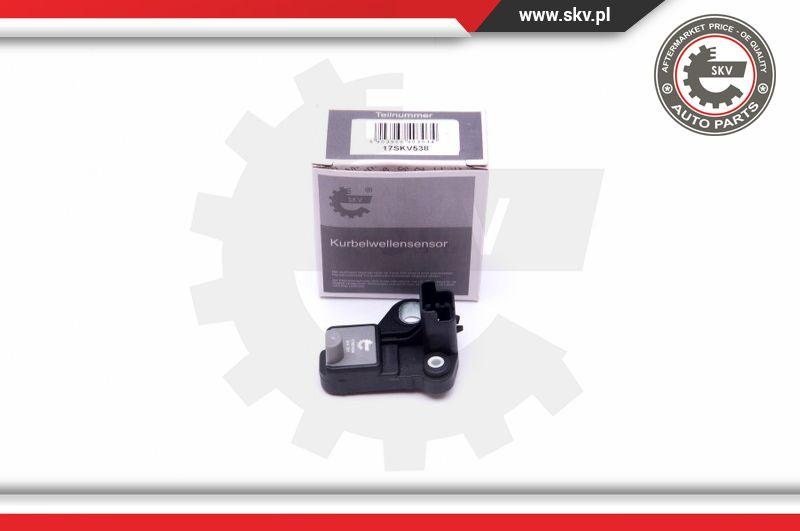 Esen SKV 17SKV538 - Датчик импульсов, коленвал autospares.lv