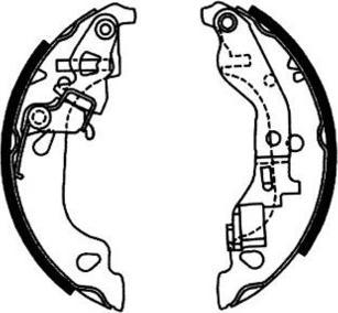 E.T.F. 09-0568 - Комплект тормозных колодок, барабанные autospares.lv