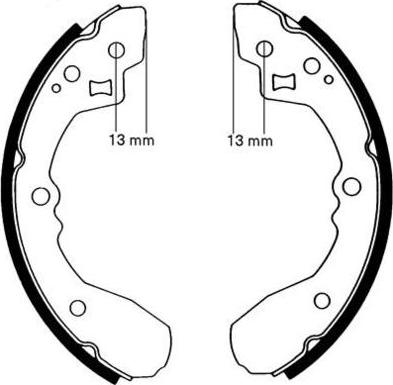 E.T.F. 09-0584 - Комплект тормозных колодок, барабанные autospares.lv