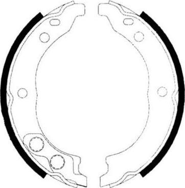 E.T.F. 09-0649 - Комплект тормозов, ручник, парковка autospares.lv