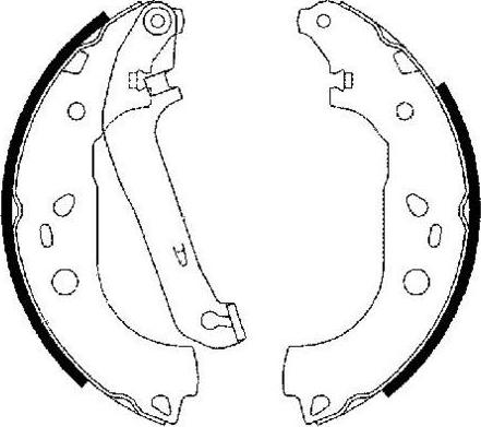 E.T.F. 09-0636 - Комплект тормозных колодок, барабанные autospares.lv