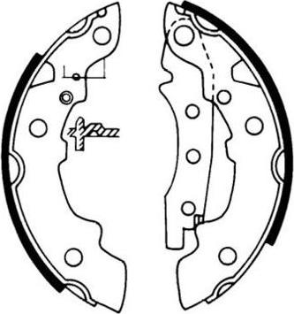 E.T.F. 09-0301 - Комплект тормозных колодок, барабанные autospares.lv