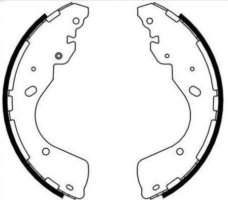 E.T.F. 09-0728 - Комплект тормозных колодок, барабанные autospares.lv