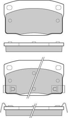 E.T.F. 12-0450 - Тормозные колодки, дисковые, комплект autospares.lv