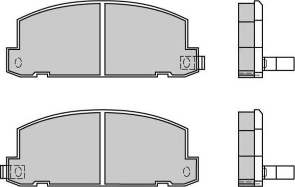 E.T.F. 12-0400 - Тормозные колодки, дисковые, комплект autospares.lv