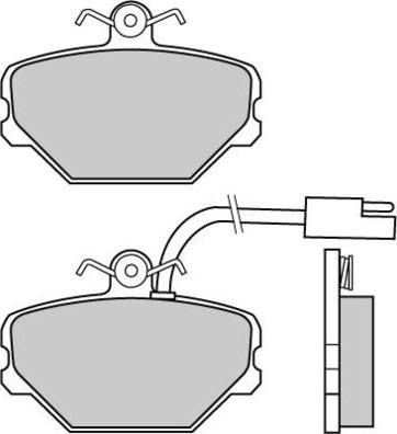 MOPROD MDP1284 - Тормозные колодки, дисковые, комплект autospares.lv