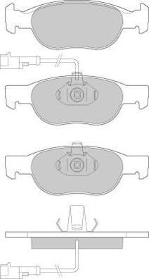 E.T.F. 12-0666 - Тормозные колодки, дисковые, комплект autospares.lv