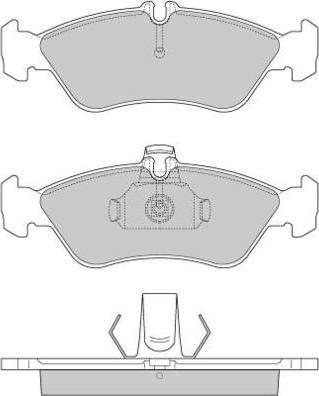 E.T.F. 12-0689 - Тормозные колодки, дисковые, комплект autospares.lv