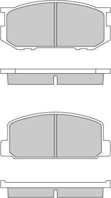 E.T.F. 12-0165 - Тормозные колодки, дисковые, комплект autospares.lv