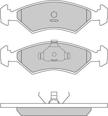 E.T.F. 12-0163-1 - Тормозные колодки, дисковые, комплект autospares.lv