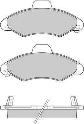 E.T.F. 12-0827 - Тормозные колодки, дисковые, комплект autospares.lv