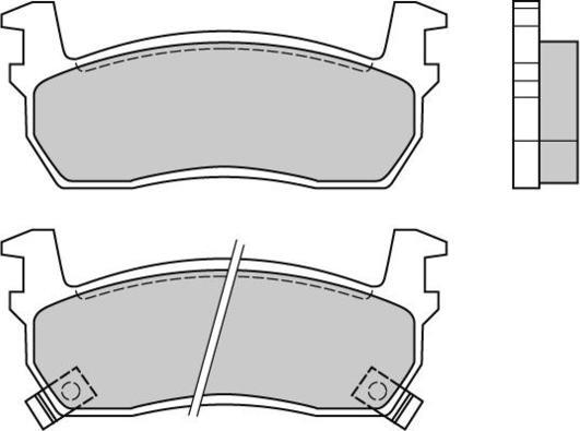 E.T.F. 12-0348 - Тормозные колодки, дисковые, комплект autospares.lv