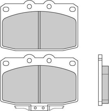 E.T.F. 12-0369 - Тормозные колодки, дисковые, комплект autospares.lv