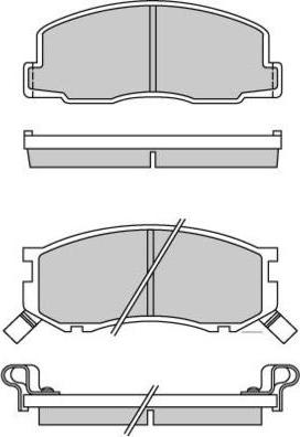 E.T.F. 12-0307 - Тормозные колодки, дисковые, комплект autospares.lv