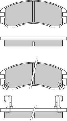 E.T.F. 12-0332 - Тормозные колодки, дисковые, комплект autospares.lv